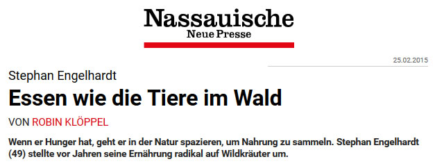 Nassauische Neue Presse - Essen wie die Tiere im Wald